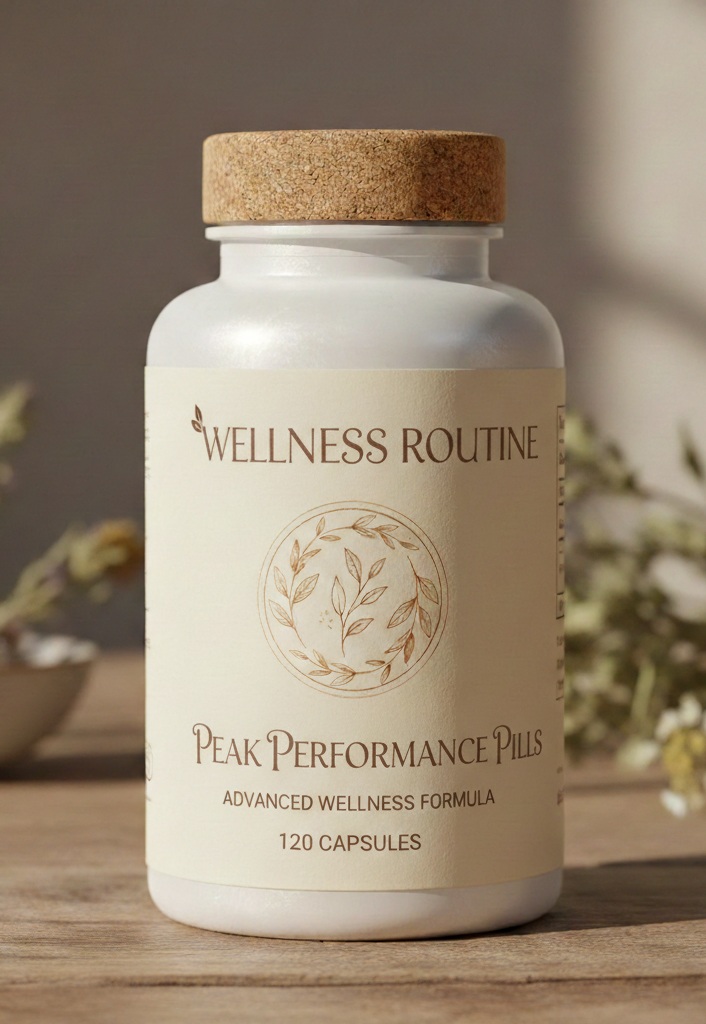 Wellness Routine product bottle on a neutral background
